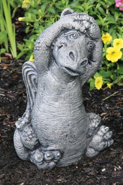 Little Dragon Stretch Garden Statue Massarelli New Sculpture